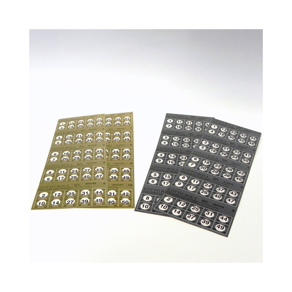 Cartones de bingo (serie 600)