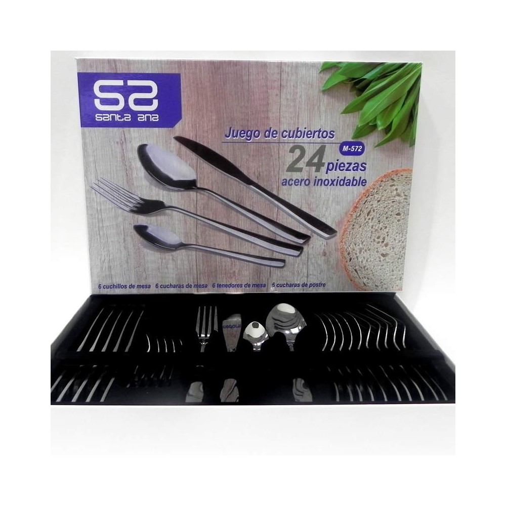 Cubertería  24 pcs. inox M-572