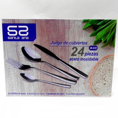 Cubertería  24 pcs. inox M-572