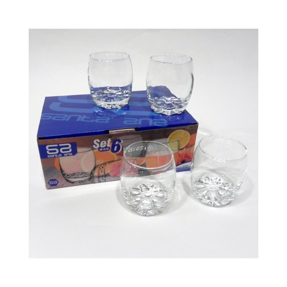 Juego de 6 vasos Santa Ana M- 516