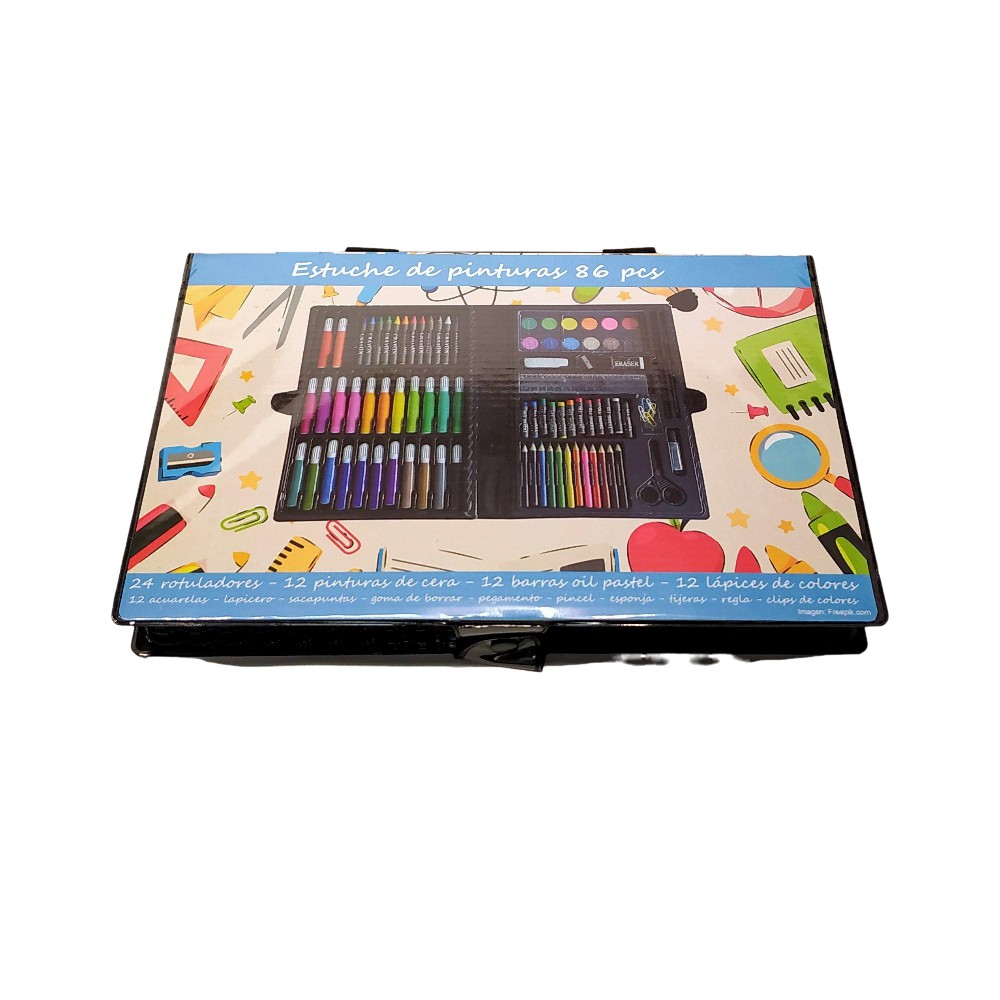 Estuche pinturas 86 pcs J-146