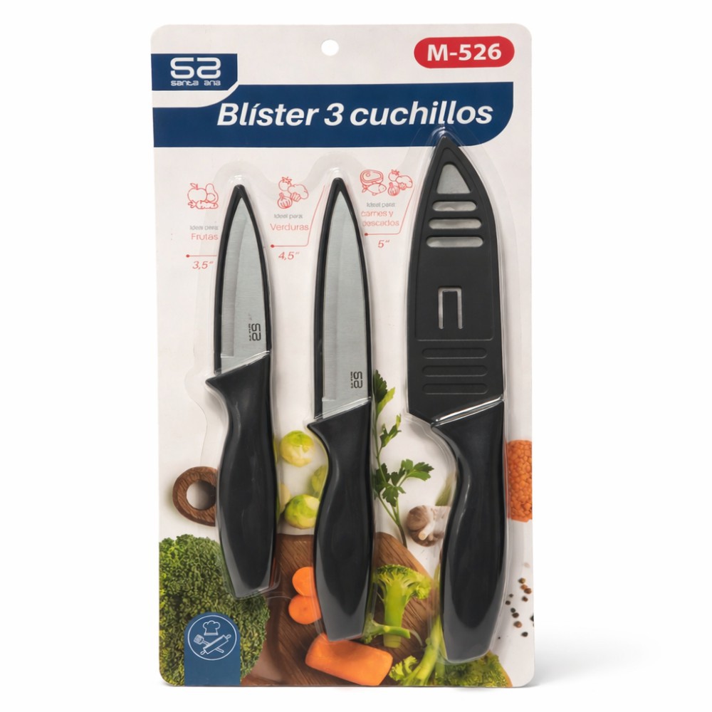 Blíster 3 cuchillos M-526