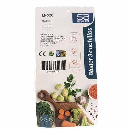 Blíster 3 cuchillos M-526