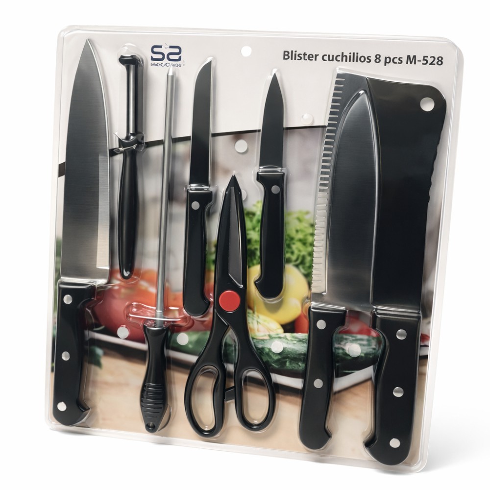 Blister cuchillos 8 pcs Ref. 528