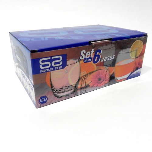 Juego de 6 vasos Santa Ana M- 516