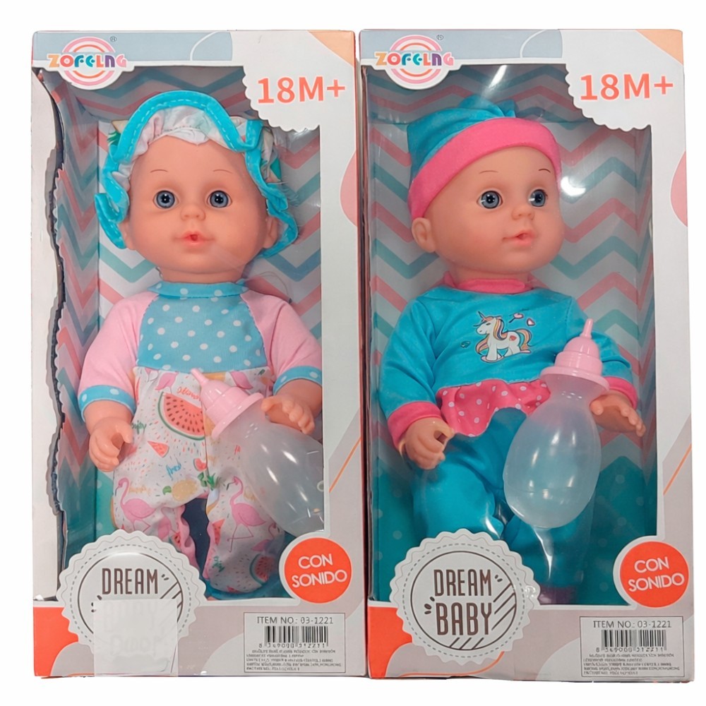 Bebe pijama sonidos con biberón J-49