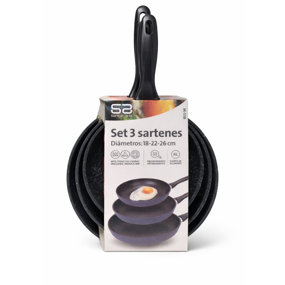 Set 3 sartenes Halfbox M-538