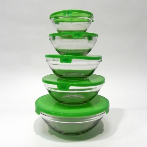 Set 5 bowls con tapa M-569